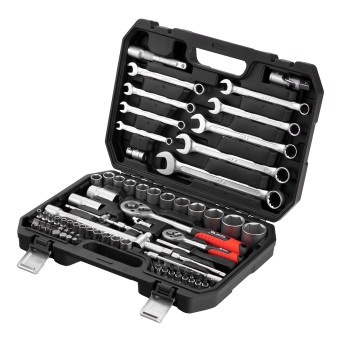 Набор инструментов, 1/2", 1/4", пластиковый кейс, 82 предмета MTX Набор инструментов, 1/2", 1/4", пластиковый кейс, 82 предмета MTX