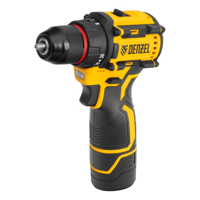 Дрель-шуруповерт аккумуляторная CDH-BL-12, Li-Ion, 12 В Denzel Дрель-шуруповерт аккумуляторная CDH-BL-12, Li-Ion, 12 В Denzel