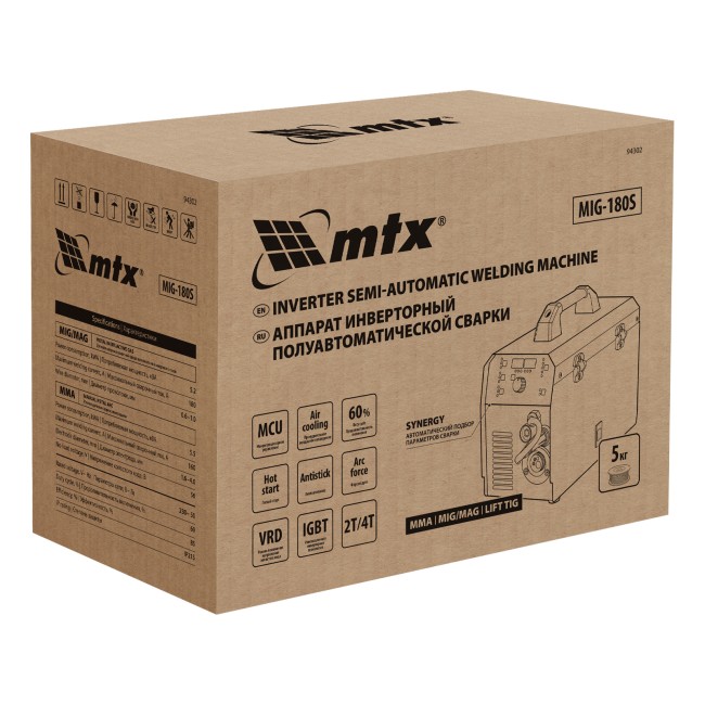 Аппарат инверторный полуавтоматической cварки MIG-180S MTX Аппарат инверторный полуавтоматической cварки MIG-180S MTX