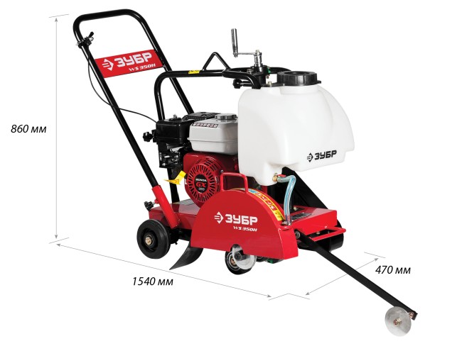 Бензиновый швонарезчик (резчик швов) ЗШБ-350 Х ЗУБР Профессионал