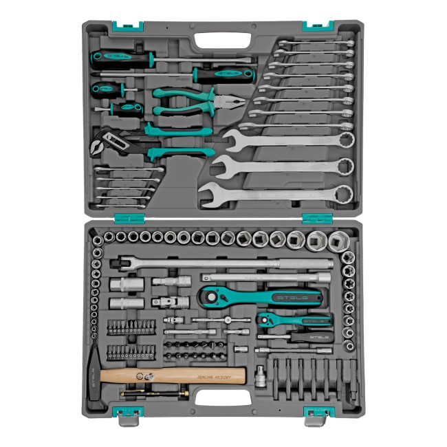 Набор инструментов 1/4", 1/2" Cr-V 119 предметов Stels Набор инструментов 1/4", 1/2" Cr-V 119 предметов Stels