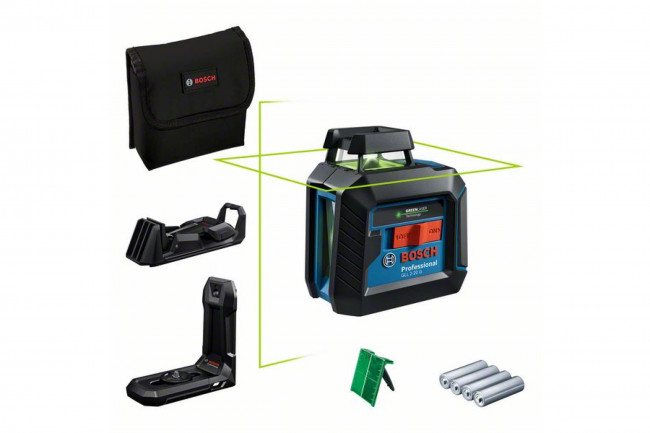 Лазерный уровень Bosch GLL 2-20 G + LB 10 + DK 10 (0.601.065.000) с зеленым лучом Лазерный уровень Bosch GLL 2-20 G + LB 10 + DK 10 (0.601.065.000) с зеленым лучом