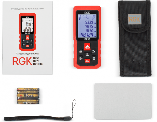 Лазерный дальномер RGK DL50 Лазерный дальномер RGK DL50