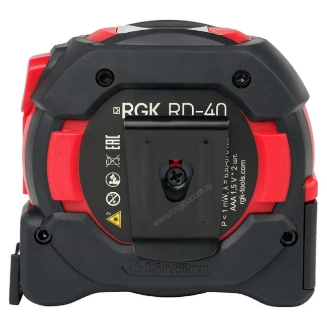 Лазерная рулетка RGK RD-40 с калибровкой Лазерная рулетка RGK RD-40 с калибровкой