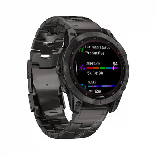 Часы Garmin Fenix 7 Sapphire Solar титановый угольно-серый DLC с угольно-серым титановым DLC браслетом Часы Garmin Fenix 7 Sapphire Solar титановый угольно-серый DLC с угольно-серым титановым DLC браслетом