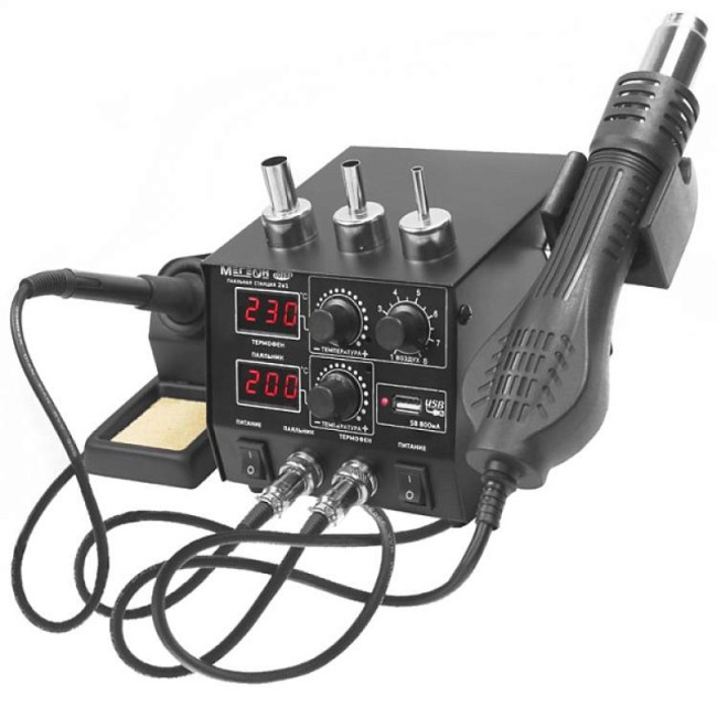 Паяльная станция с цифровым управлением МЕГЕОН 00686 Паяльная станция с цифровым управлением МЕГЕОН 00686