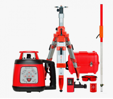 Комплект: ротационный нивелир RGK SP-310 + штатив RGK SH-170, рейка RGK LR-2 Комплект: ротационный нивелир RGK SP-310 + штатив RGK SH-170, рейка RGK LR-2